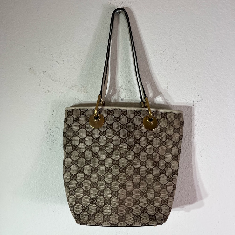 Gucci Small Gg Canvas Eclipse Tote - image 1
